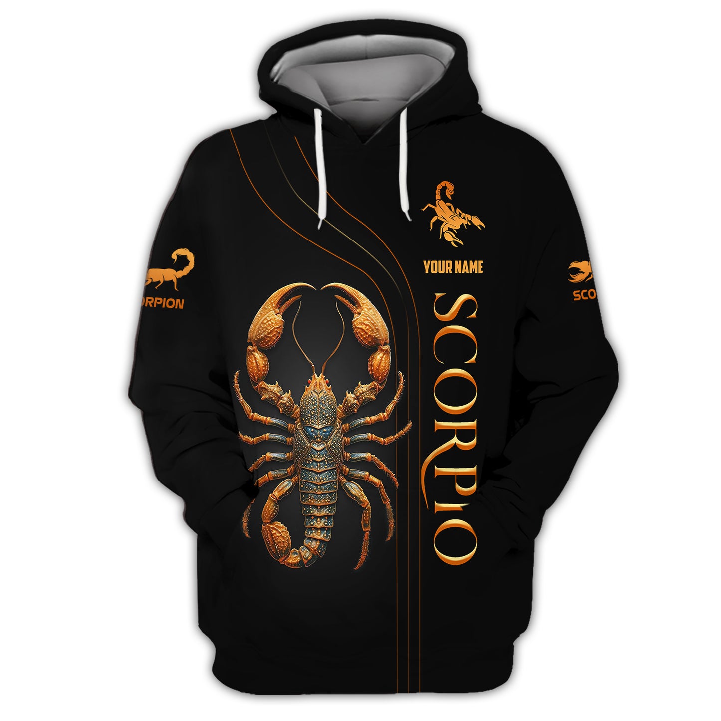3D Full Print Scorpion T-Shirt Personalized Name Gift For Scorpion Lovers