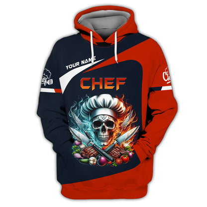 Personalized Chef Skull Shirt - Unleash Your Culinary Passion