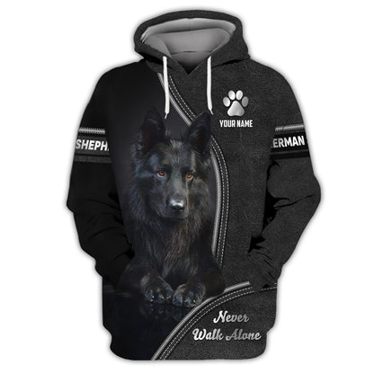 Personalized German Shepherd Shirt - Never Walk Alone