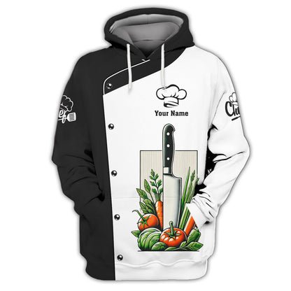 T-shirt personnalisé avec couteau de chef - Montrez votre passion culinaire