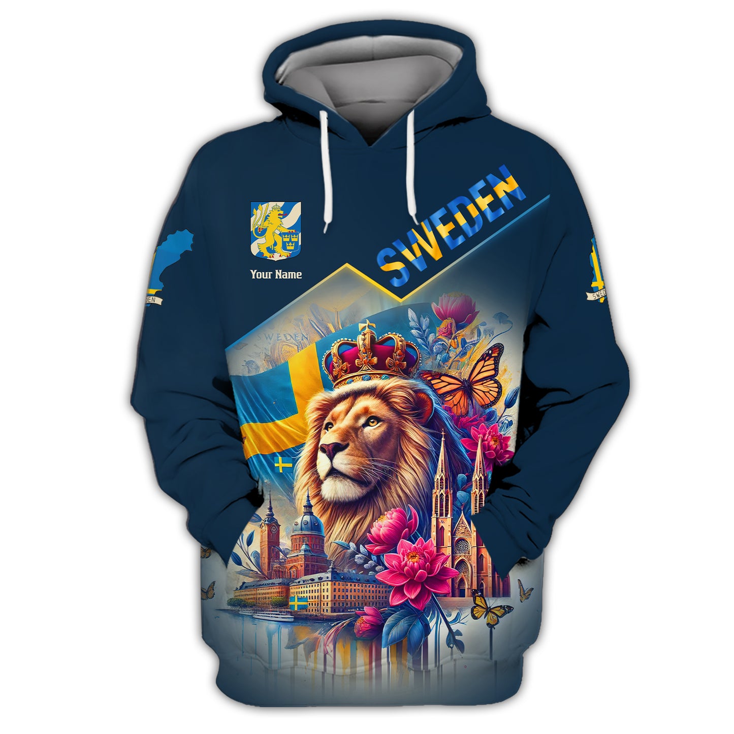 Personalized Sweden Lion Shirt - Show Your Swedish Pride in Style