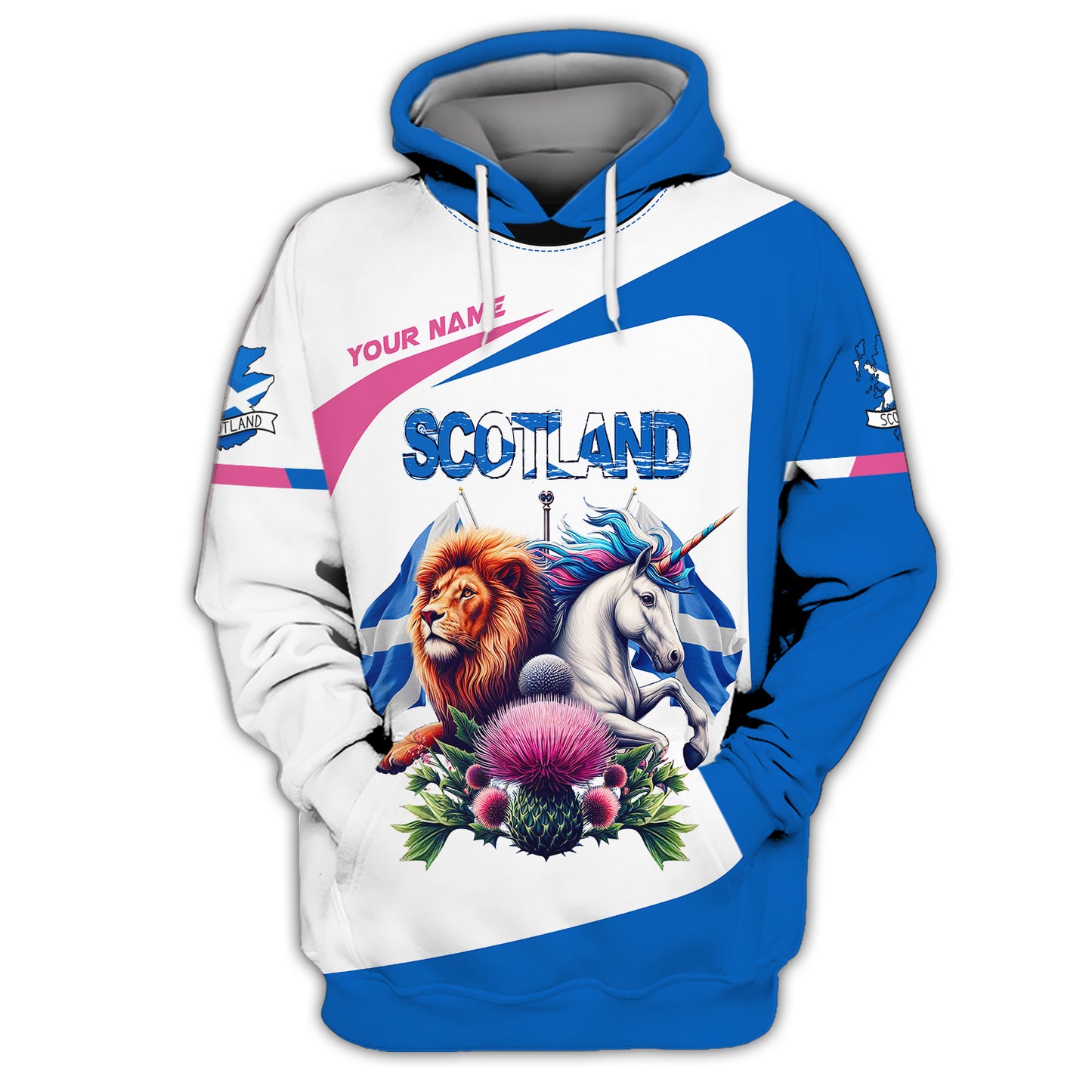 Camiseta personalizada con el orgullo de Escocia: león y unicornio de Escocia, regalo para los amantes de Escocia