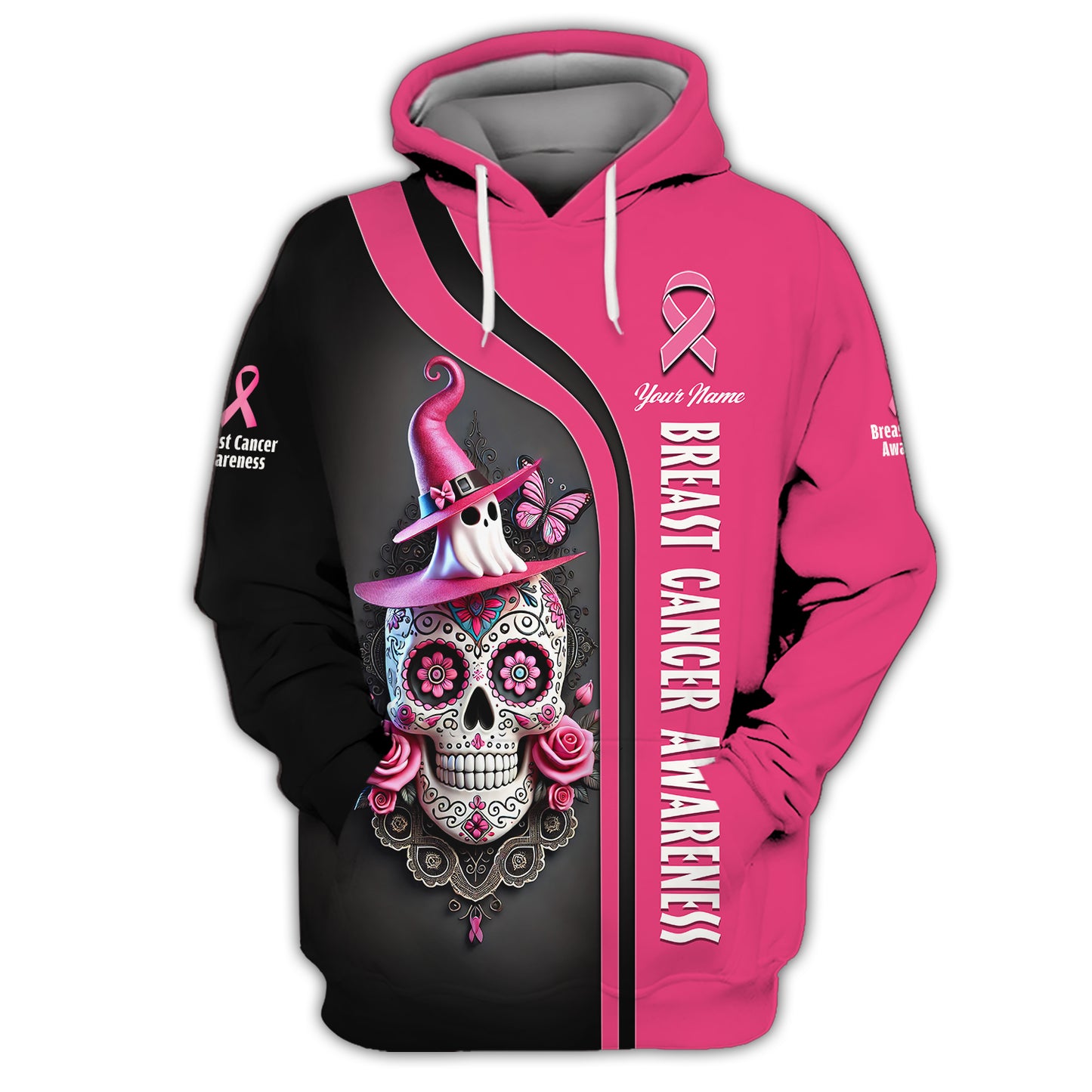 Personalized Name Breast Cancer Awareness 3D Shirt - In October We Wear Pink