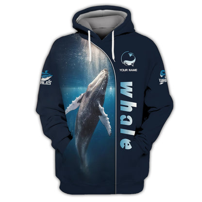 Personalized Name Whale 3D Shirts - Embrace The Spirit Of The Ocean