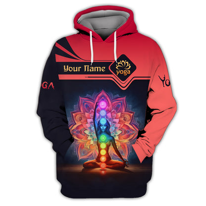 3D Full Print Yoga Spirit Zipper Hoodie Personalized Name Gift For Yoga Lovers