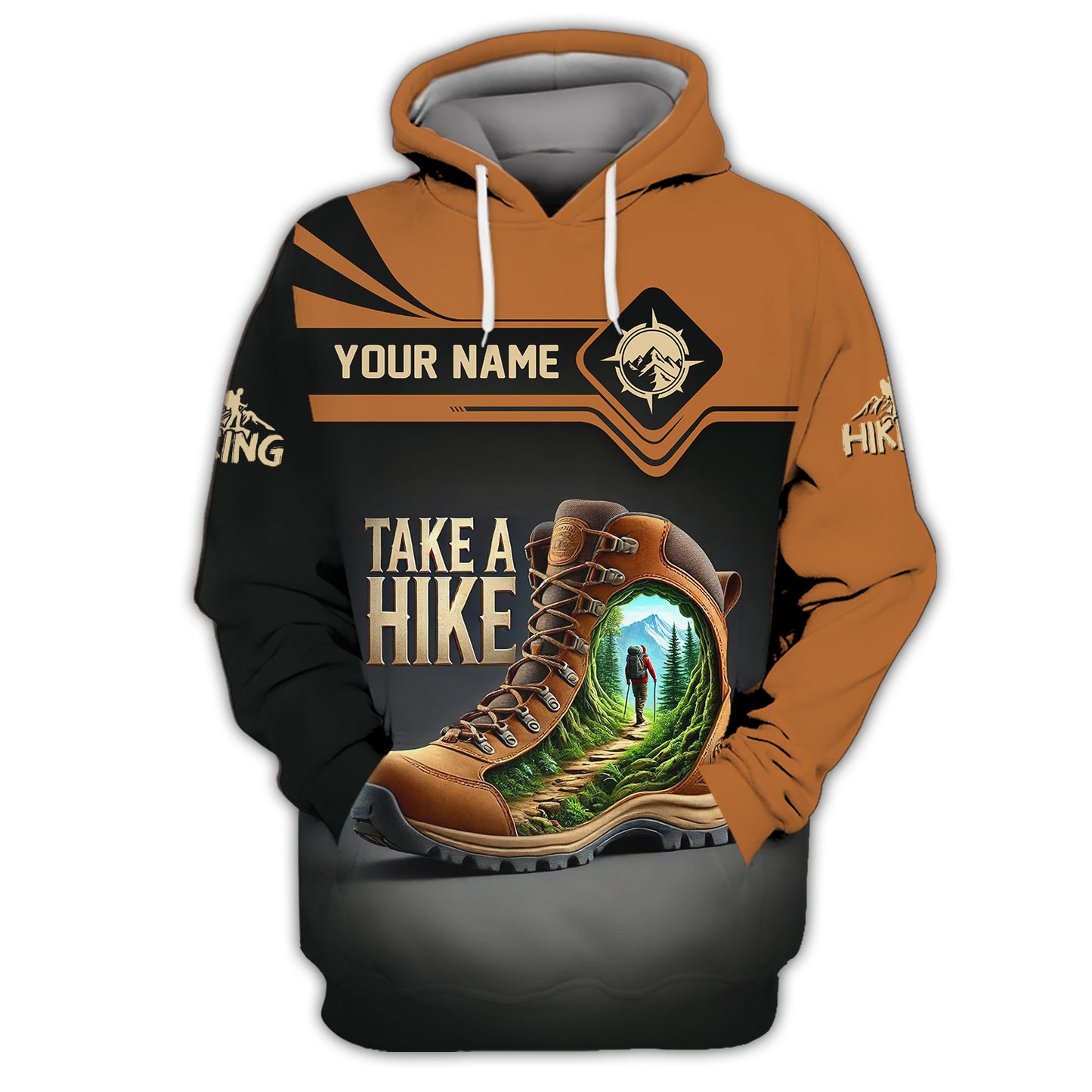 Hiking Boots Custom Name Take A Hike 3D T-Shirts Gift For Hiking Lovers