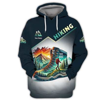 Hiking Custom Name 3D Shirt Take A Hike Personalized Gift For Hiker Lovers