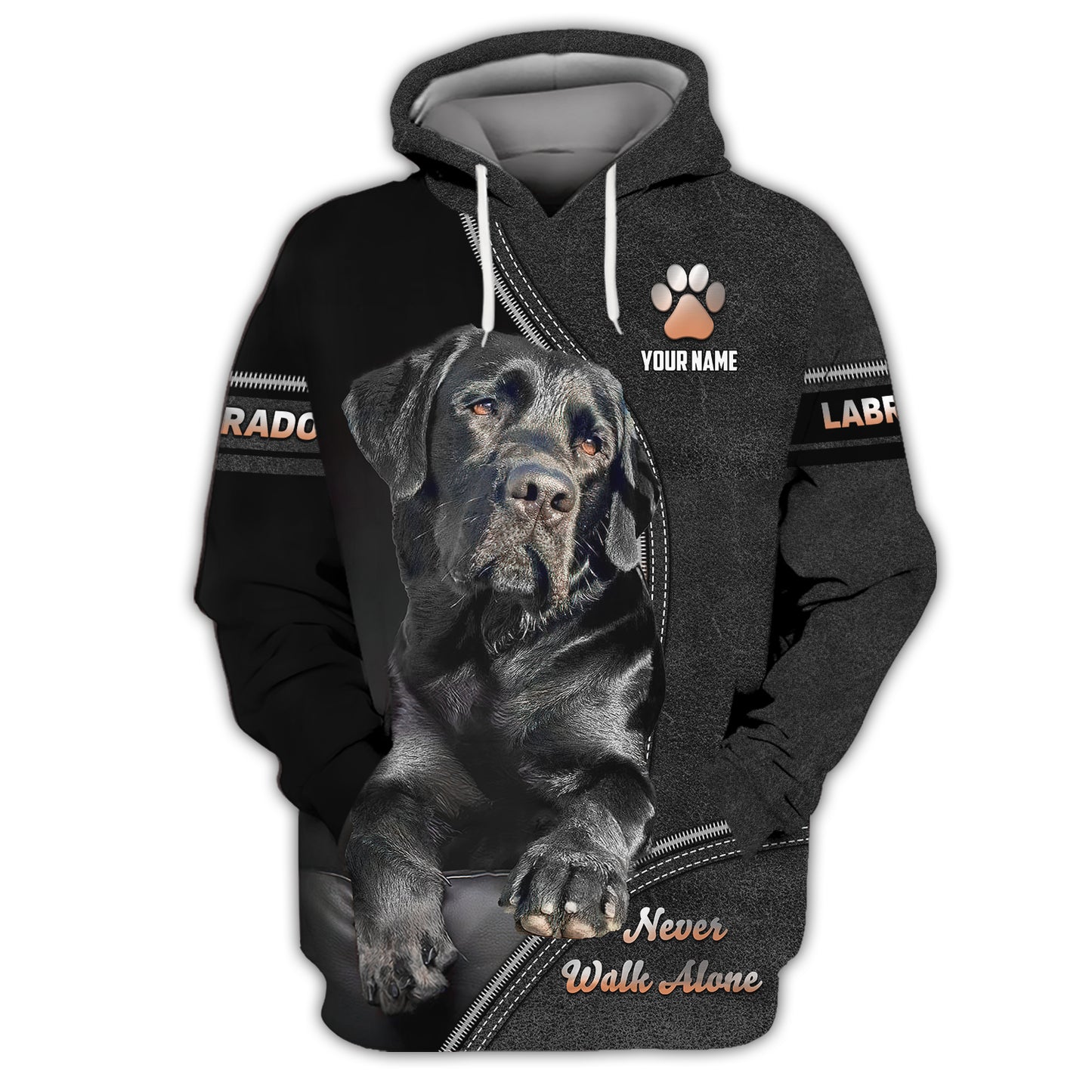 3D Full Print Labrador Dog T-Shirts Personalized Name Gift For Dog Lovers