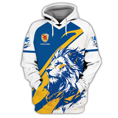 Personalized Scotland Shirt - Bold Lion Design