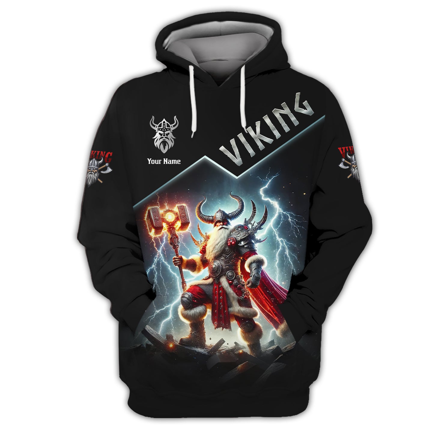 Custom Viking Warrior T-Shirt Personalized Norse Mythology Apparel With Your Name