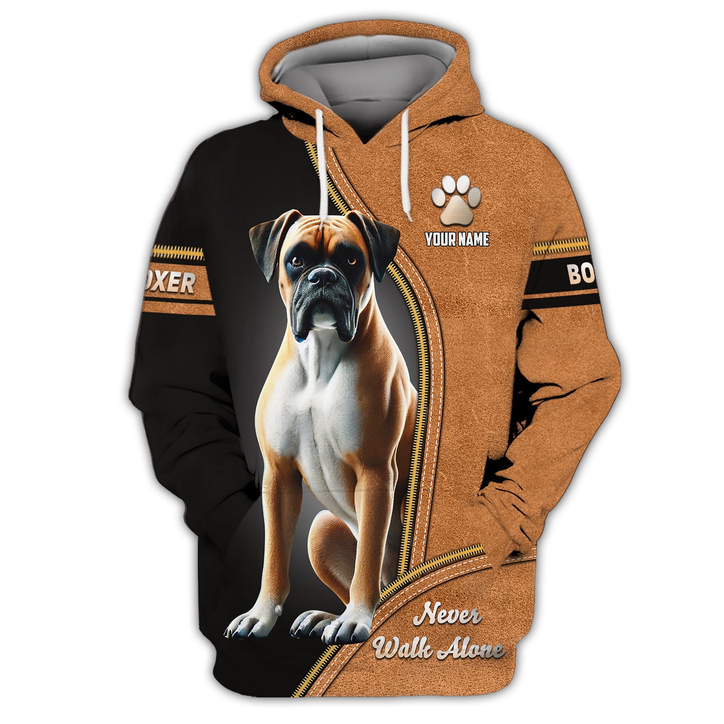 3D Full Print Boxer Dog T-Shirts Personalized Name Gift For Dog Lovers