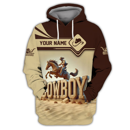 Customizable Western Cowboy 3D shirt Personalized Name Gift For Cowboy Lovers