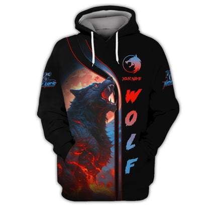 Personalized Fierce Wolf Shirt - Unleash Your Inner Strength