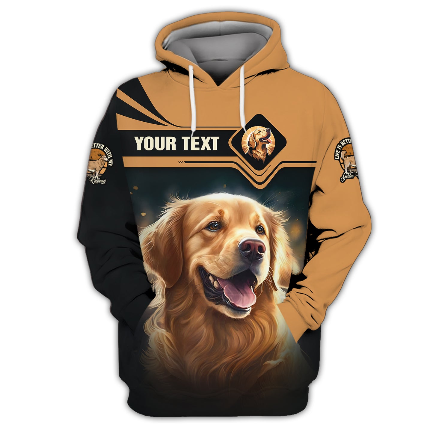 Golden Retriever Custom Name Shirt Gift For Dog Lover 3D Shirts