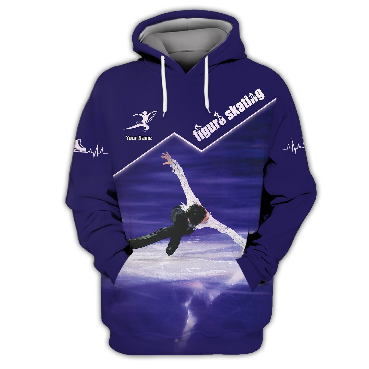 Sudadera con capucha y cremallera personalizada para artistas del patinaje artístico, regalo para amantes del patinaje artístico