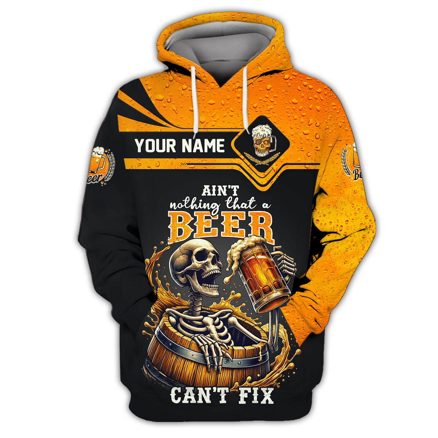 Beer Custom Name T-Shirts Aint't Nothing That A Beer Can't Fix 3D Shirt Gift For Beer Lovers