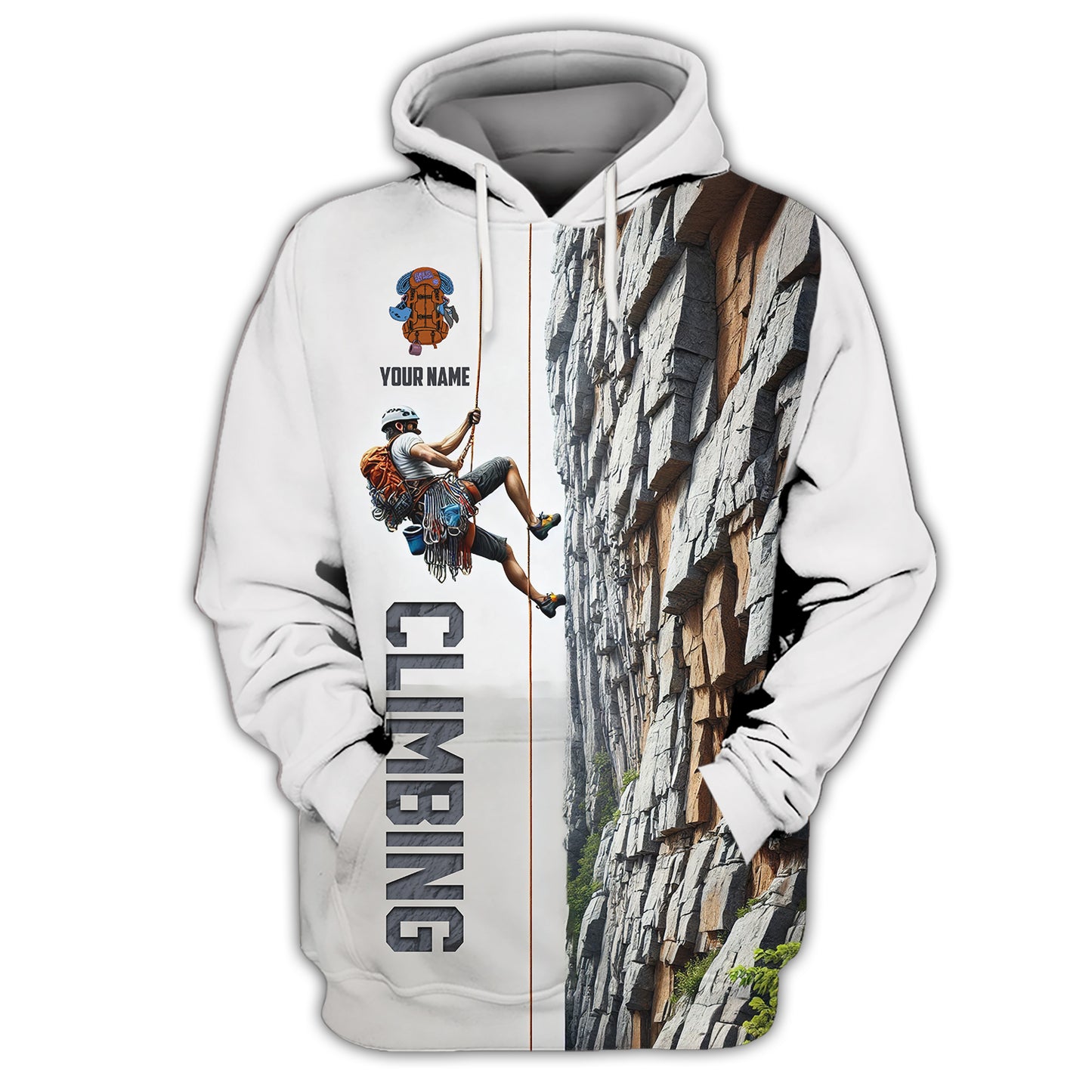 3D Full Print Climbing T-Shirt For Bold Adventurers Personalized Name Gift For Climb Lovers