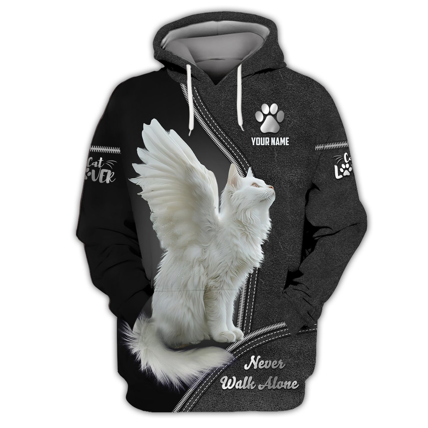 Camiseta con nombre personalizado de montaña bernesa, regalo Never Walk Alone para amantes de los perros, camisetas 3D