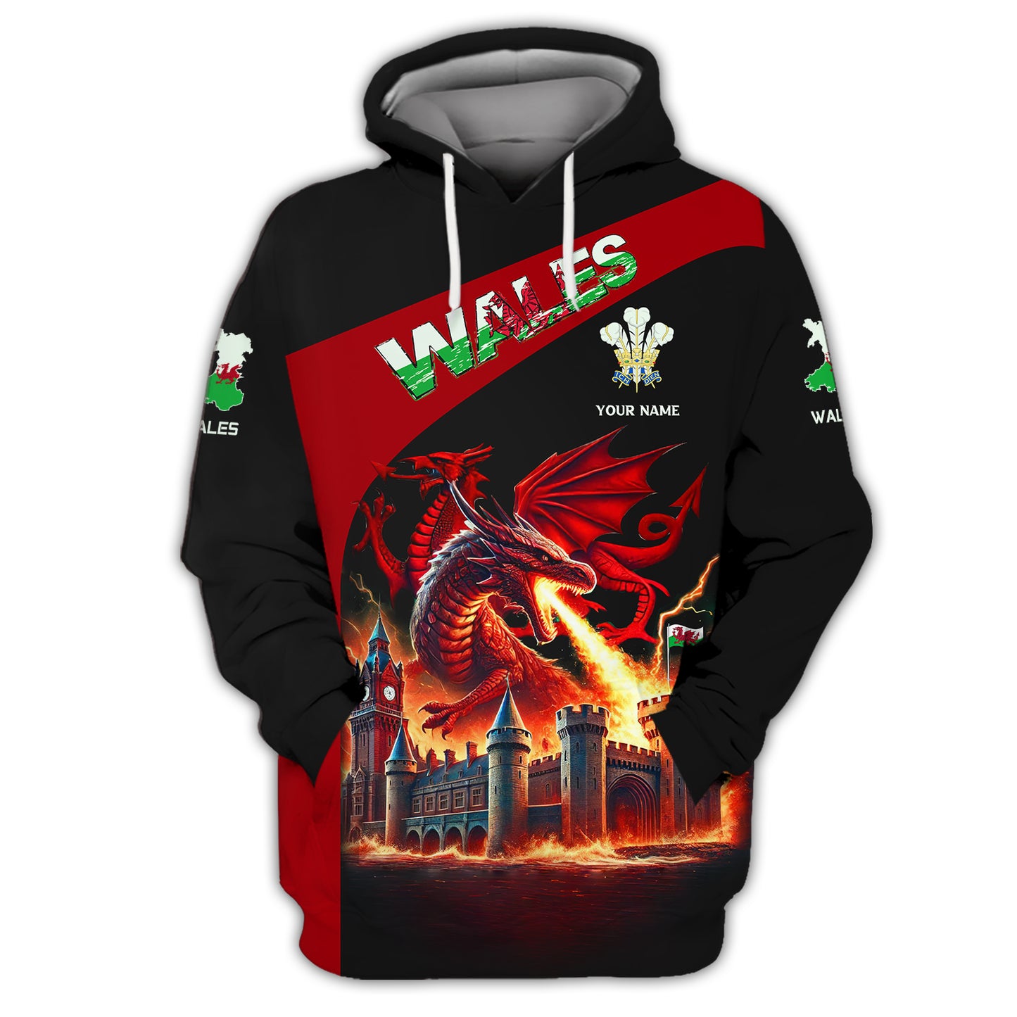 The Sacred Dragon Fire Of Wales Custom T-Shirts Gif For Welsh Lovers