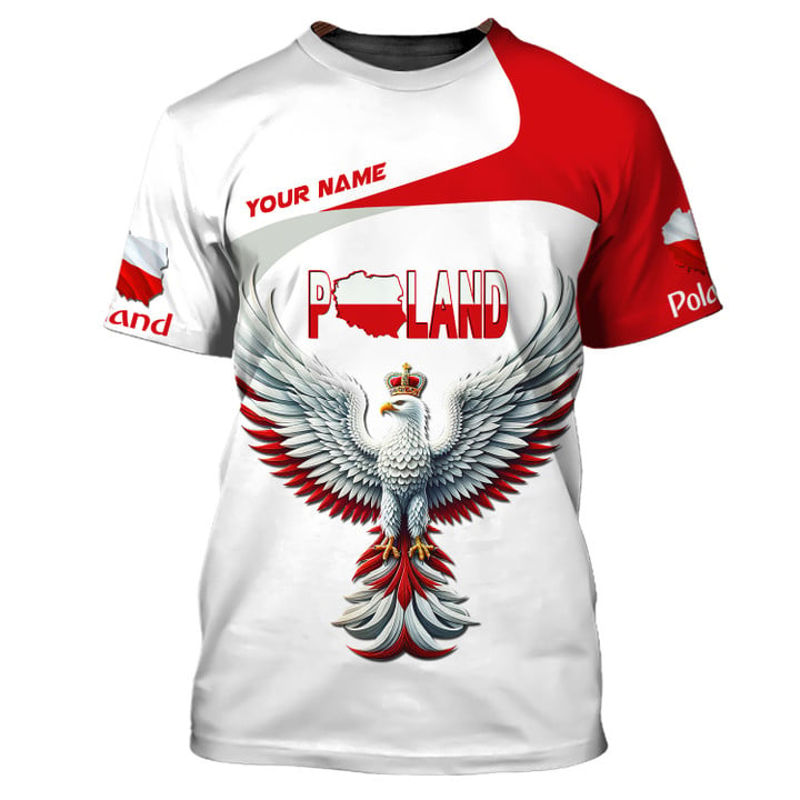 T-shirt personnalisé Pride Poland - Aigle blanc couronné en vol