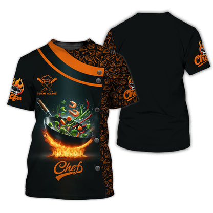 Personalized Chef Shirt – Fiery Stir-Fry for Culinary Creatives