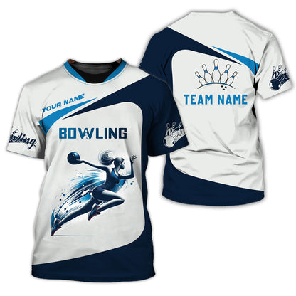 Camiseta personalizada del equipo de bolos: celebre sus strikes