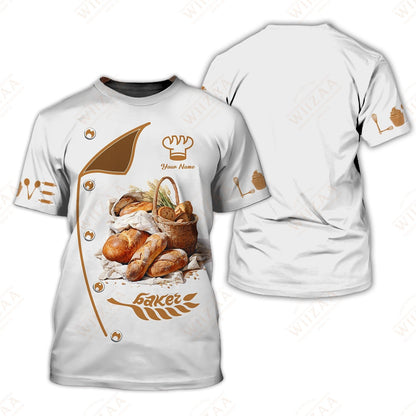 Personalized Baker Shirt – Freshly Baked Bread & Golden Wheat Motif