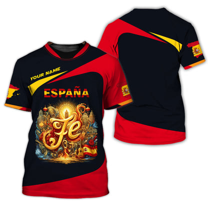 T-shirt personnalisé de la fierté espagnole - Embrassez l'esprit de l'Espagne