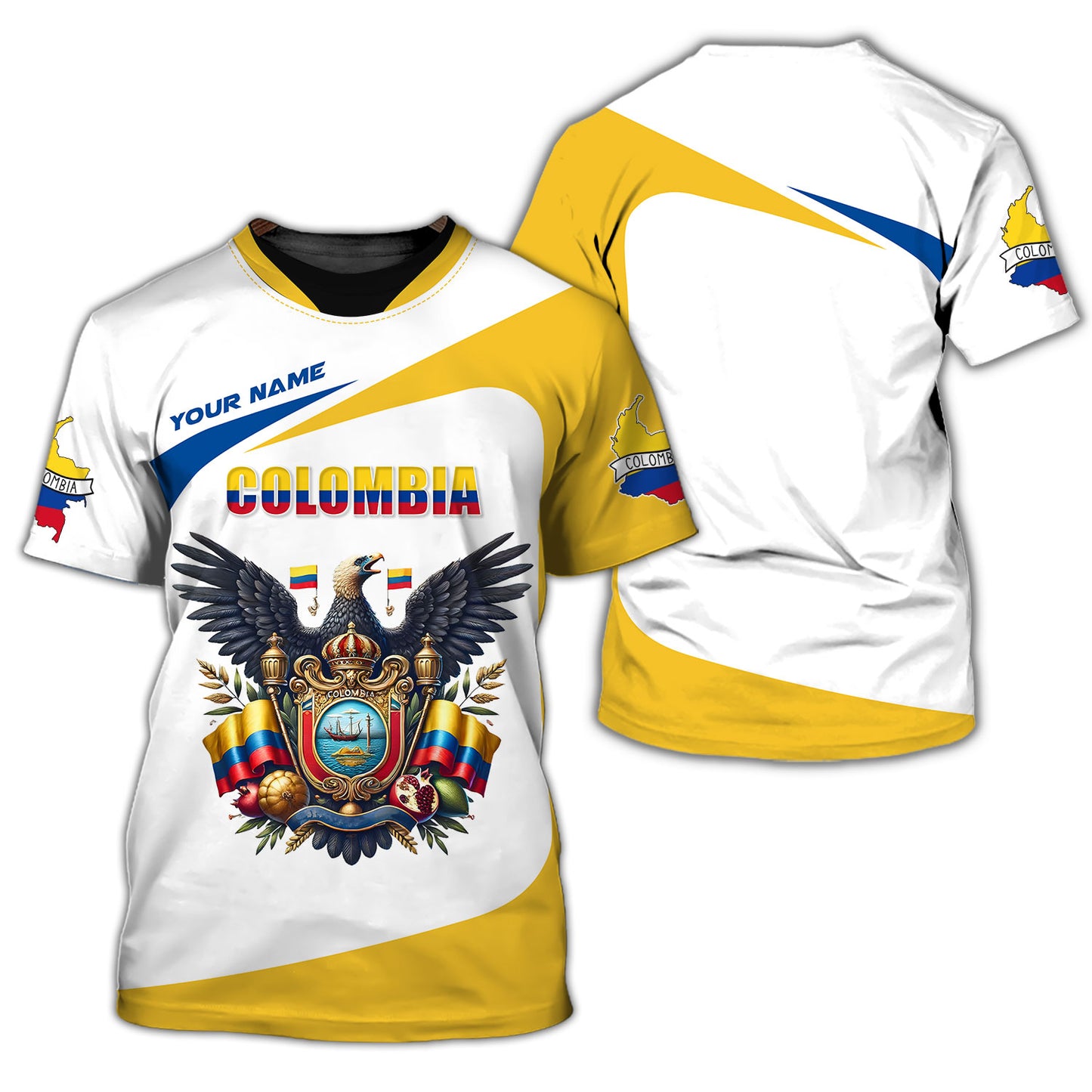 T-shirt personnalisé de la fierté colombienne - Emblème de la passion