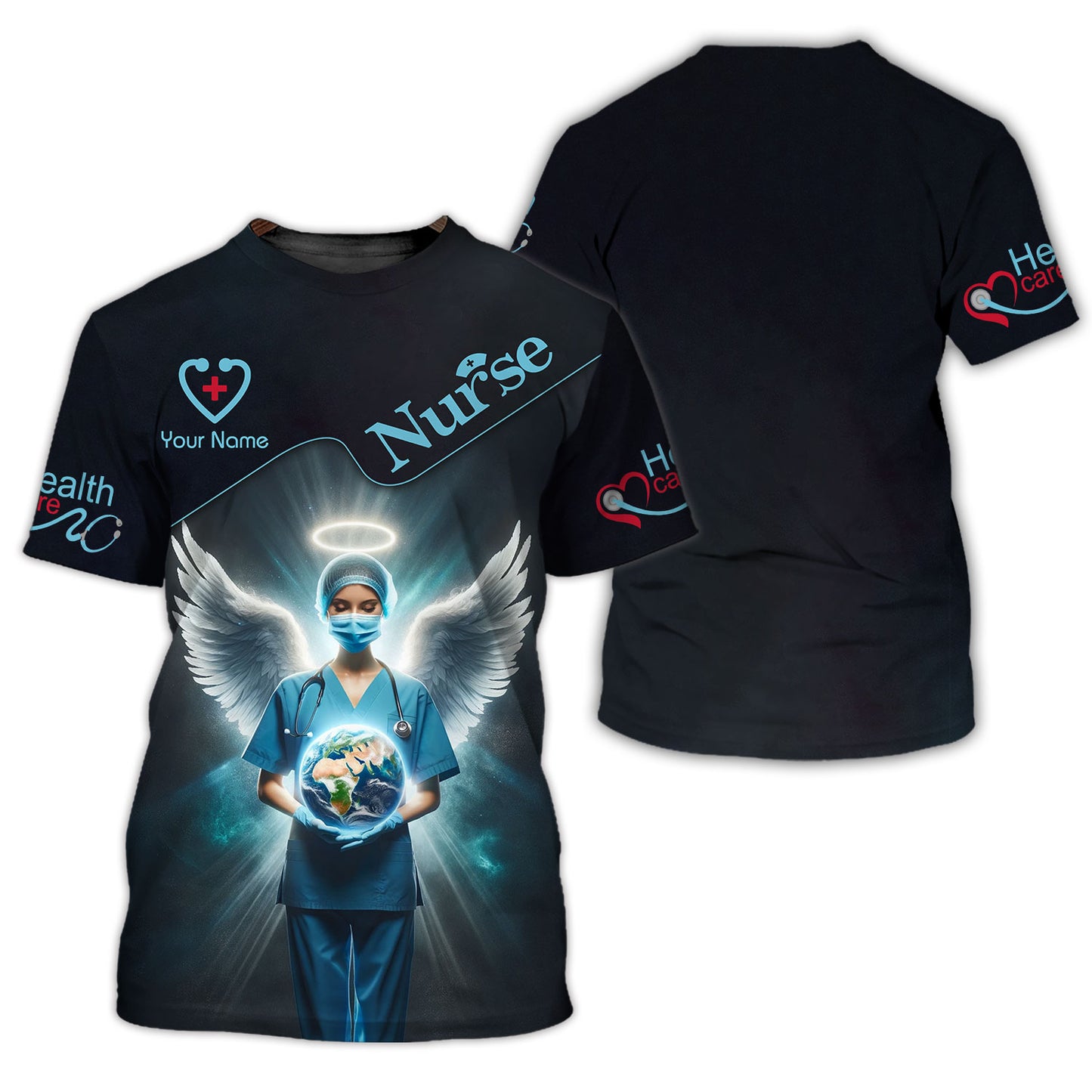 Camisetas de enfermera personalizadas: diseño de ángel guardián para enfermeras y héroes de la salud