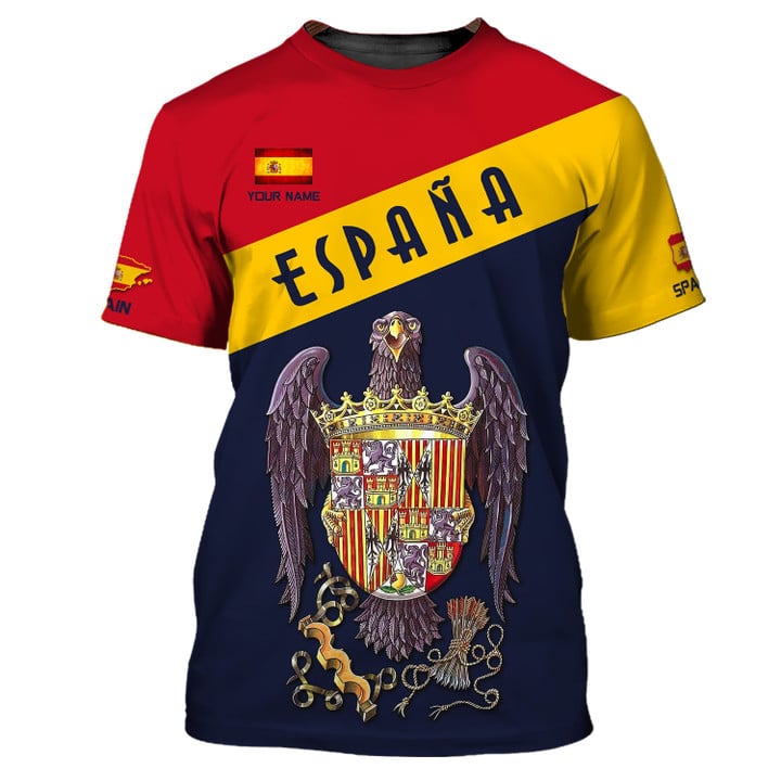 Personalized Spain Pride Shirt - Espana Custom Gift for Spain Enthusiasts