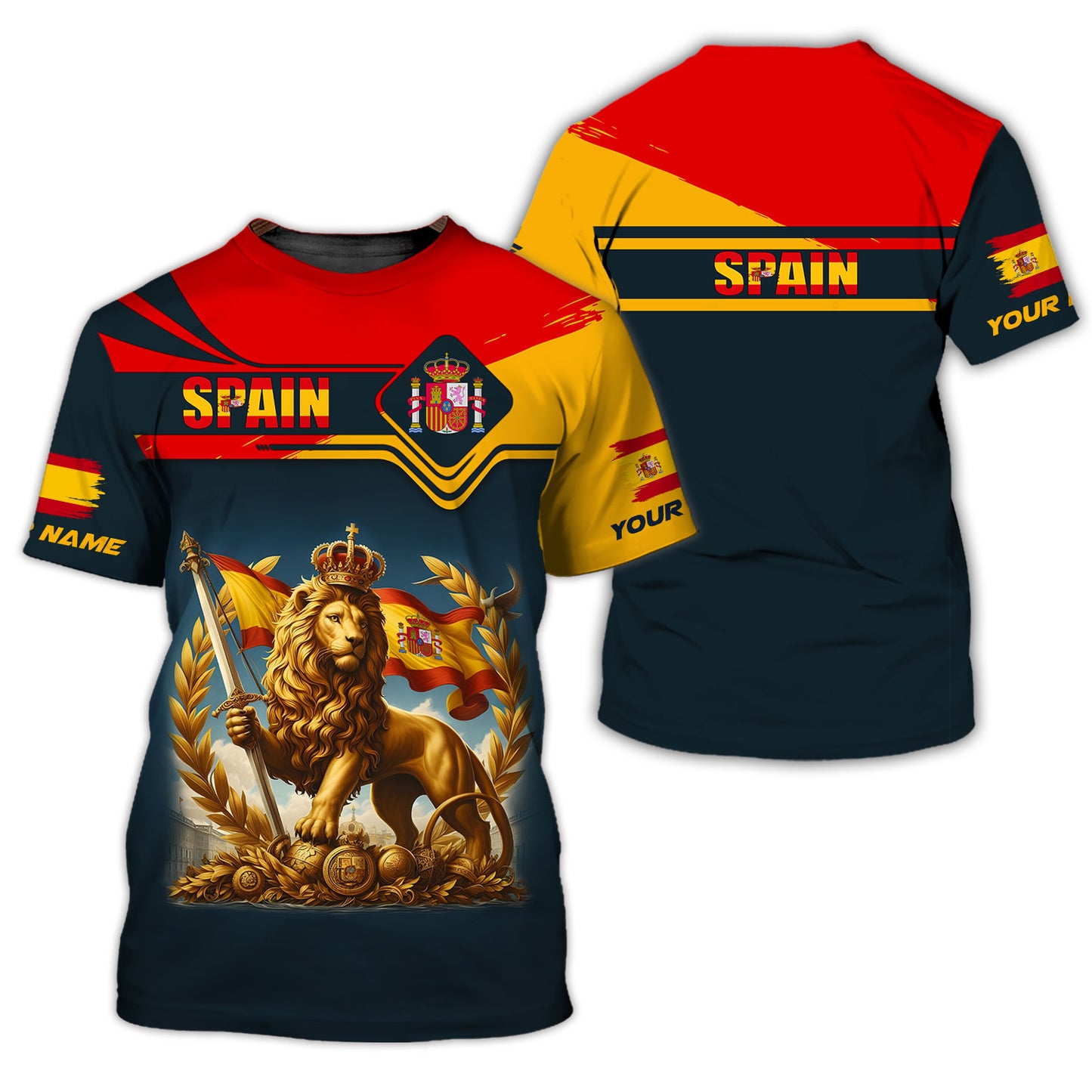 Personalized Spain Pride Shirt - Honor the Strength of Spain