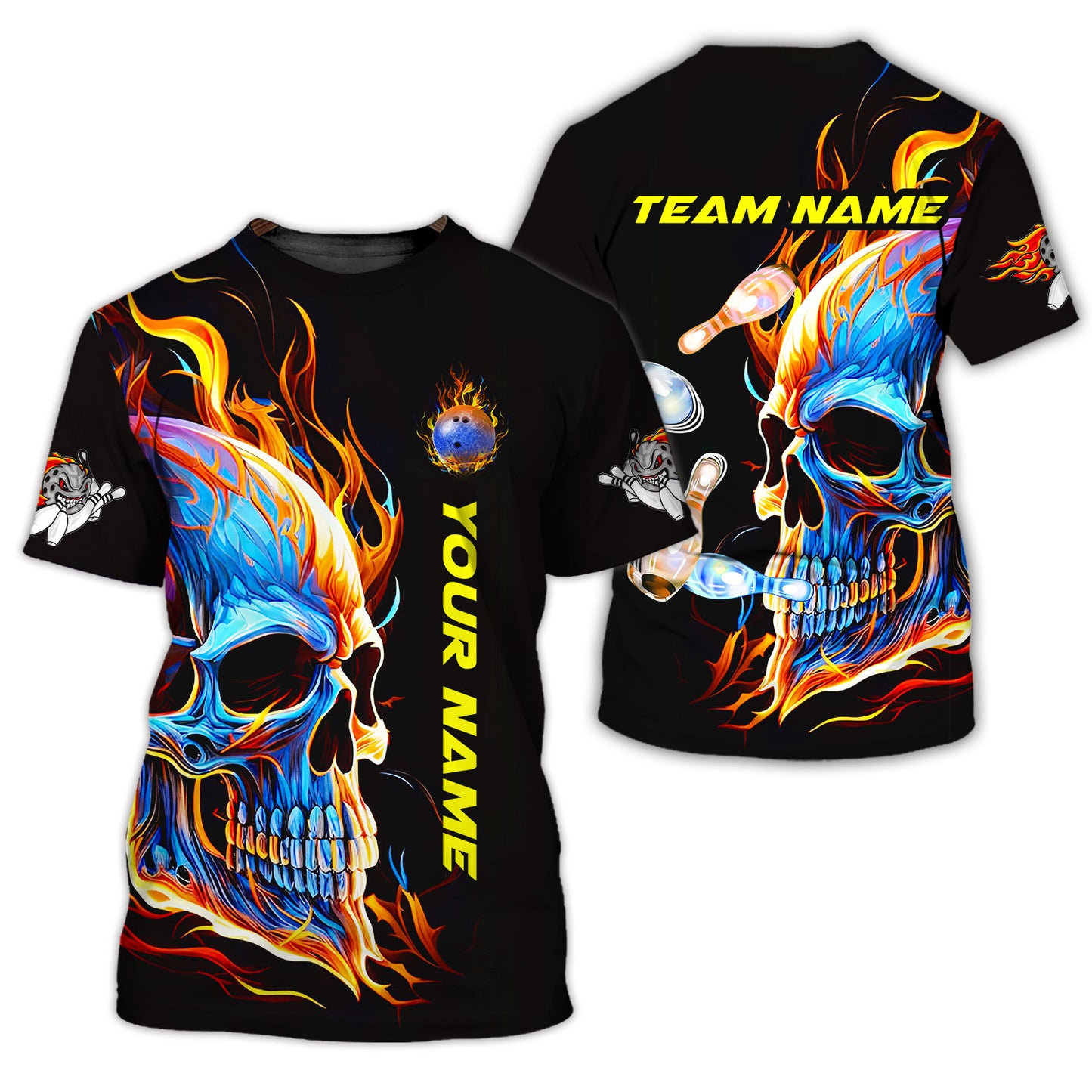 Personalized Bowling Team Shirt - Fire Up Your Game