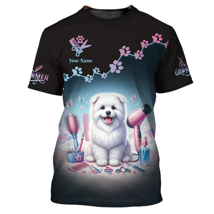 Camisetas personalizadas para peluqueros de perros y herramientas de aseo Camiseta 3D