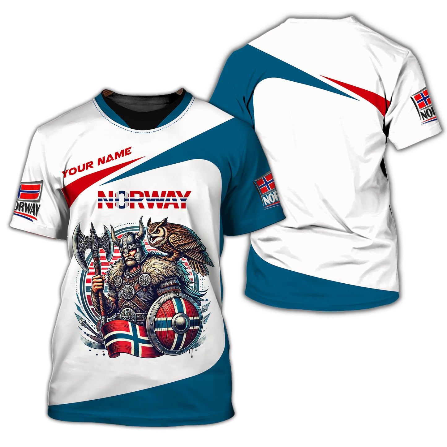 T-shirt Viking norvégien personnalisé - Adoptez votre héritage nordique