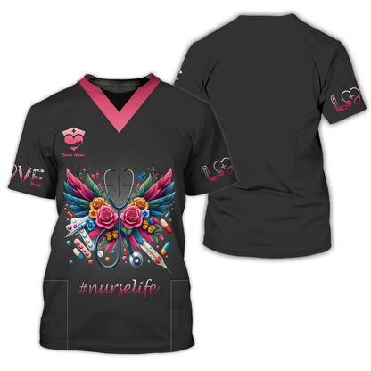 Personalized Nurse Shirt - Vibrant Care and Compassion