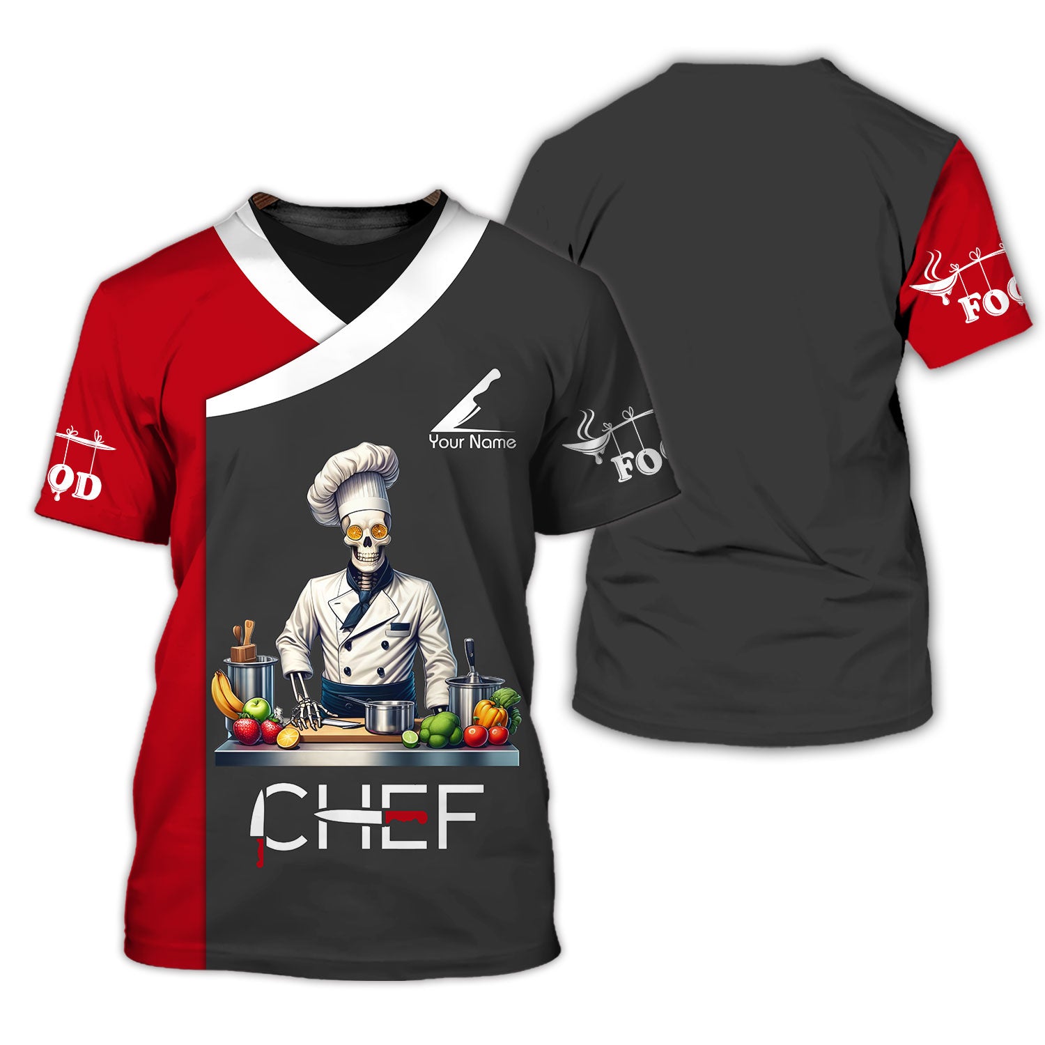 Personalized Chef Shirt Unique Culinary Artwork for Cooking Aficionados and Chefs