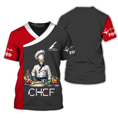 Personalized Chef Shirt - Unique Culinary Artwork for Cooking Aficionados and Chefs