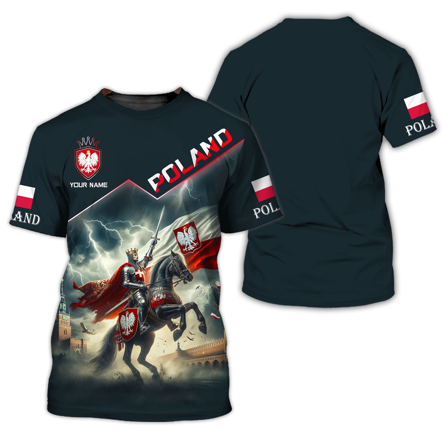 Personalized Poland Pride Shirt - A Symbol of Courage and Heritage