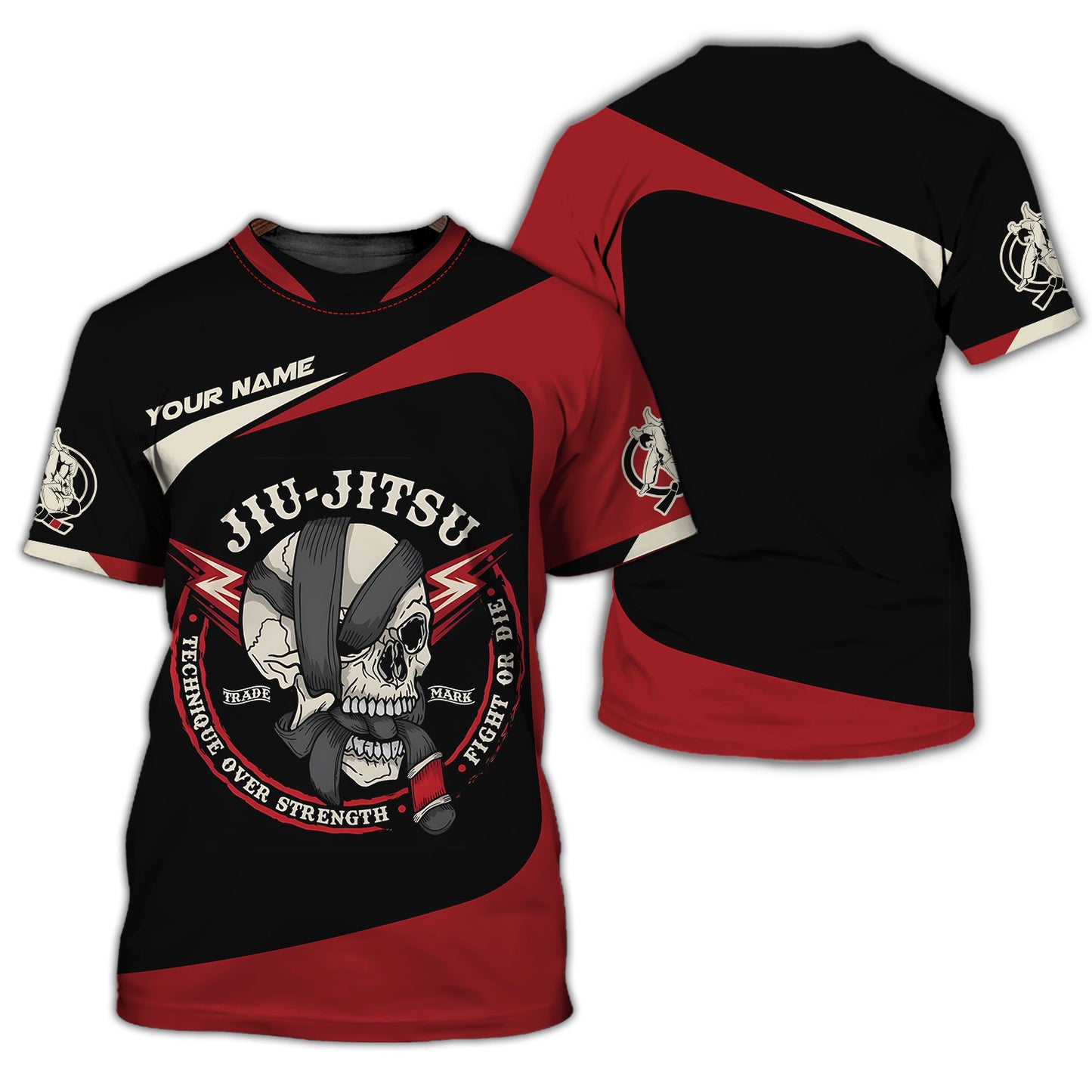 Personalized Jiu-Jitsu Shirt - Technique Over Strength