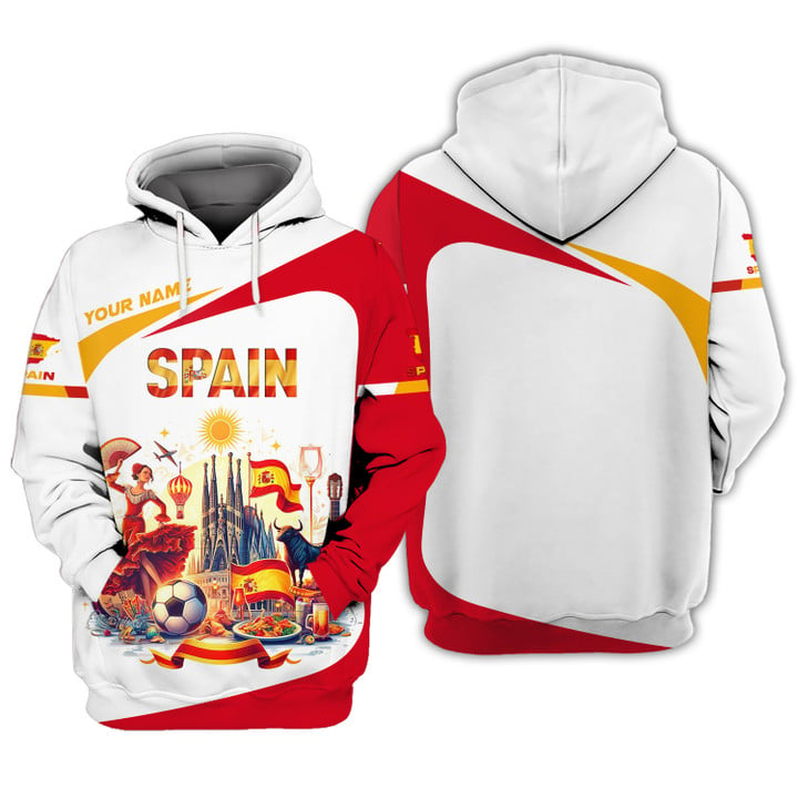 Personalized Spain Pride Shirt - Ideal for Spain Enthusiasts and Travel Lovers