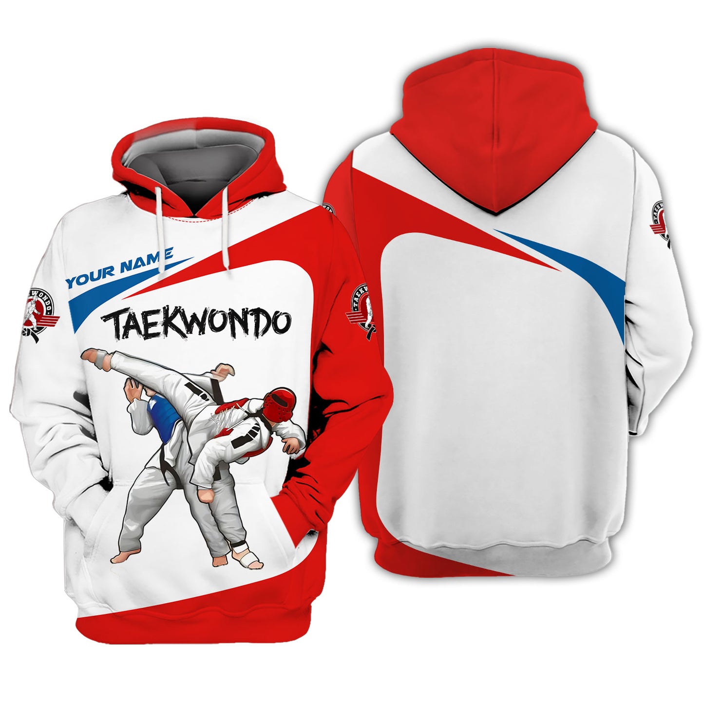 Camiseta unisex de taekwondo con nombre personalizado, regalo para amantes del taekwondo