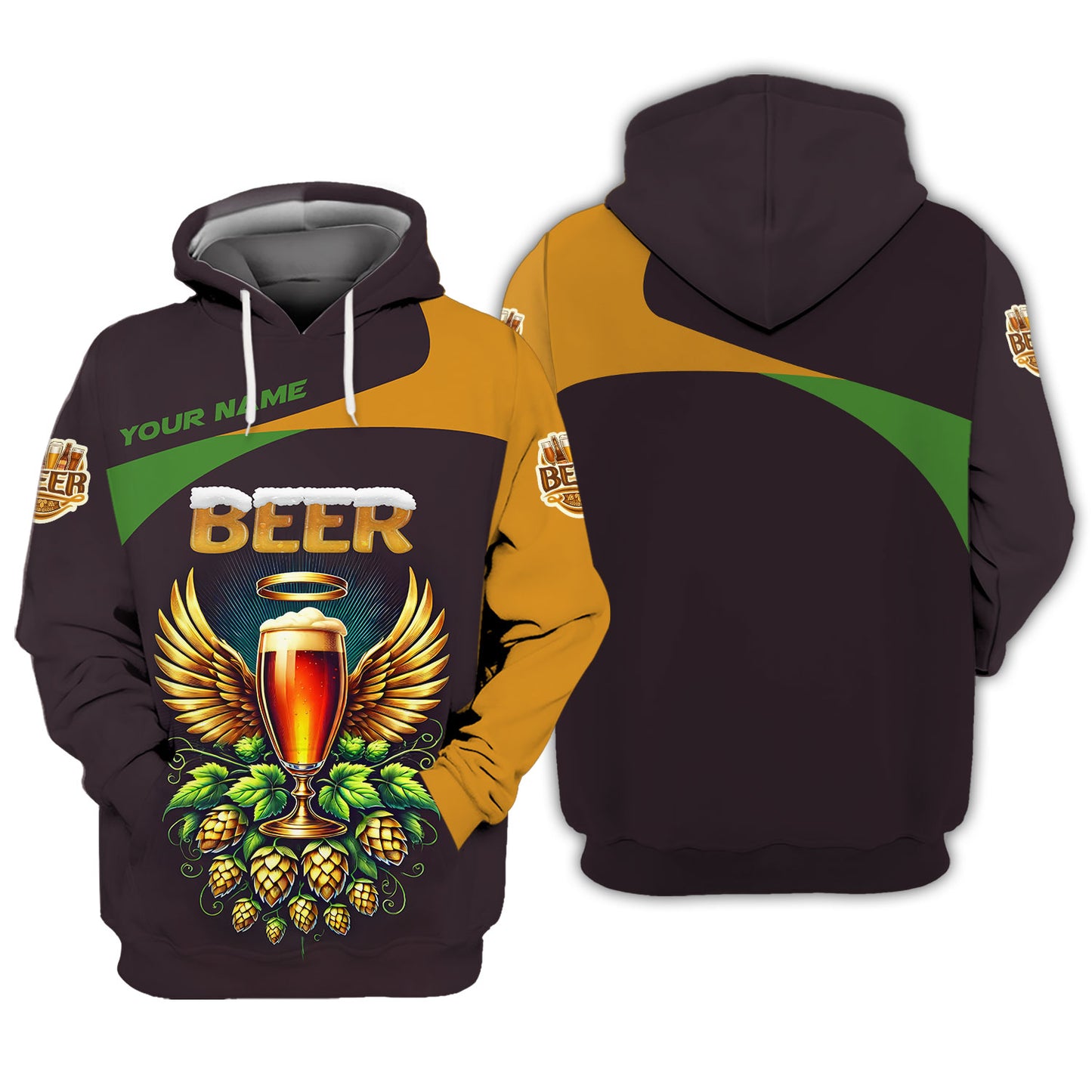 Camiseta personalizada con nombre y vaso de cerveza, regalo personalizado para amantes de la cerveza