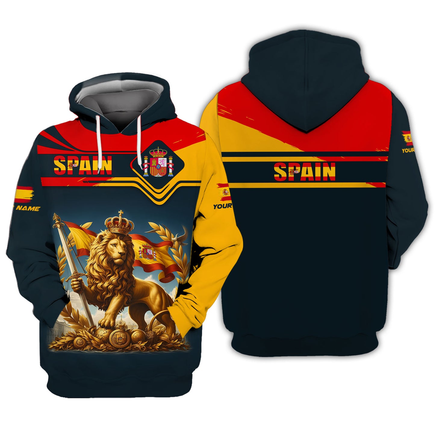 Personalized Spain Pride Shirt - Honor the Strength of Spain