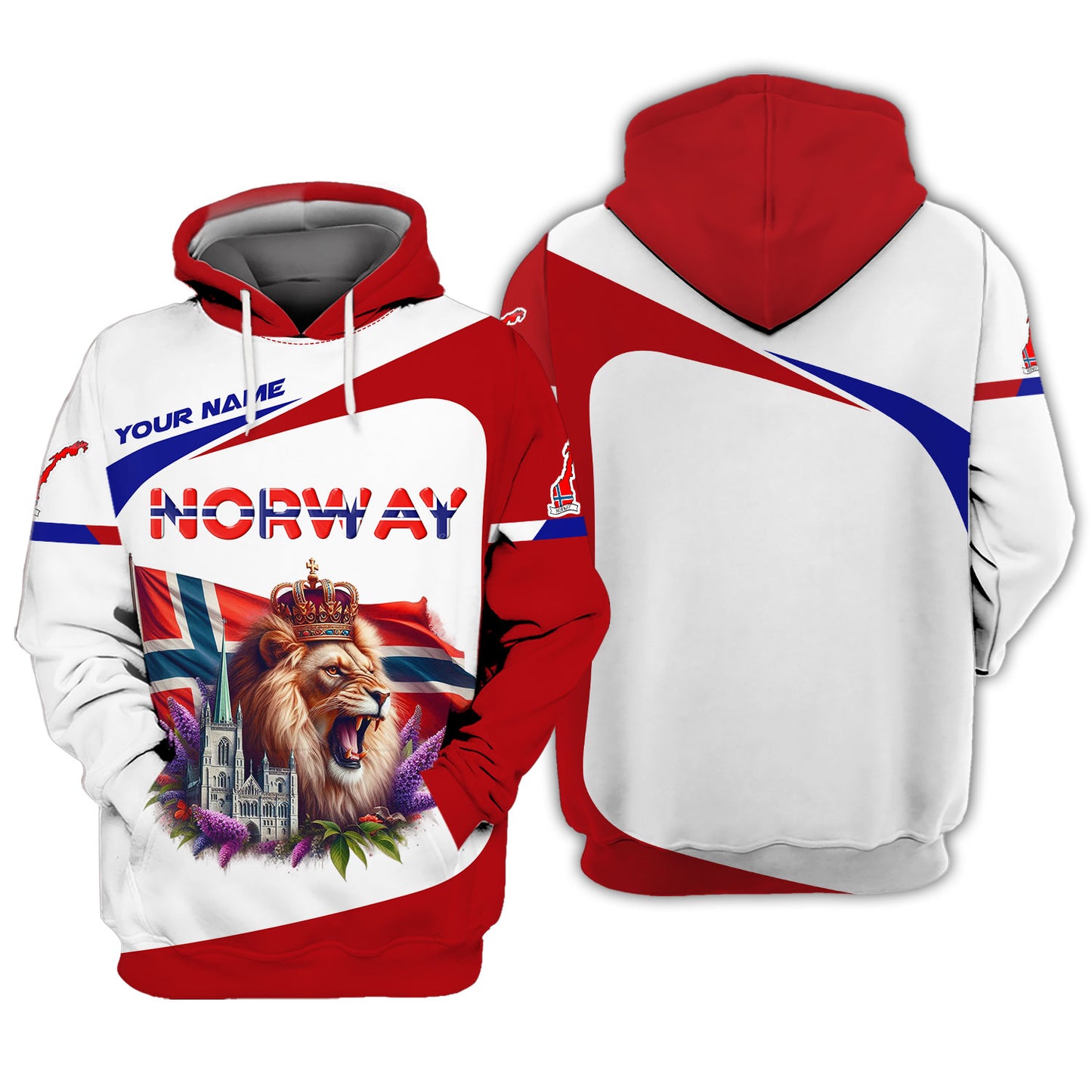 Personalized Lion King Of Norway Shirt - Embrace Your Nordic Heritage