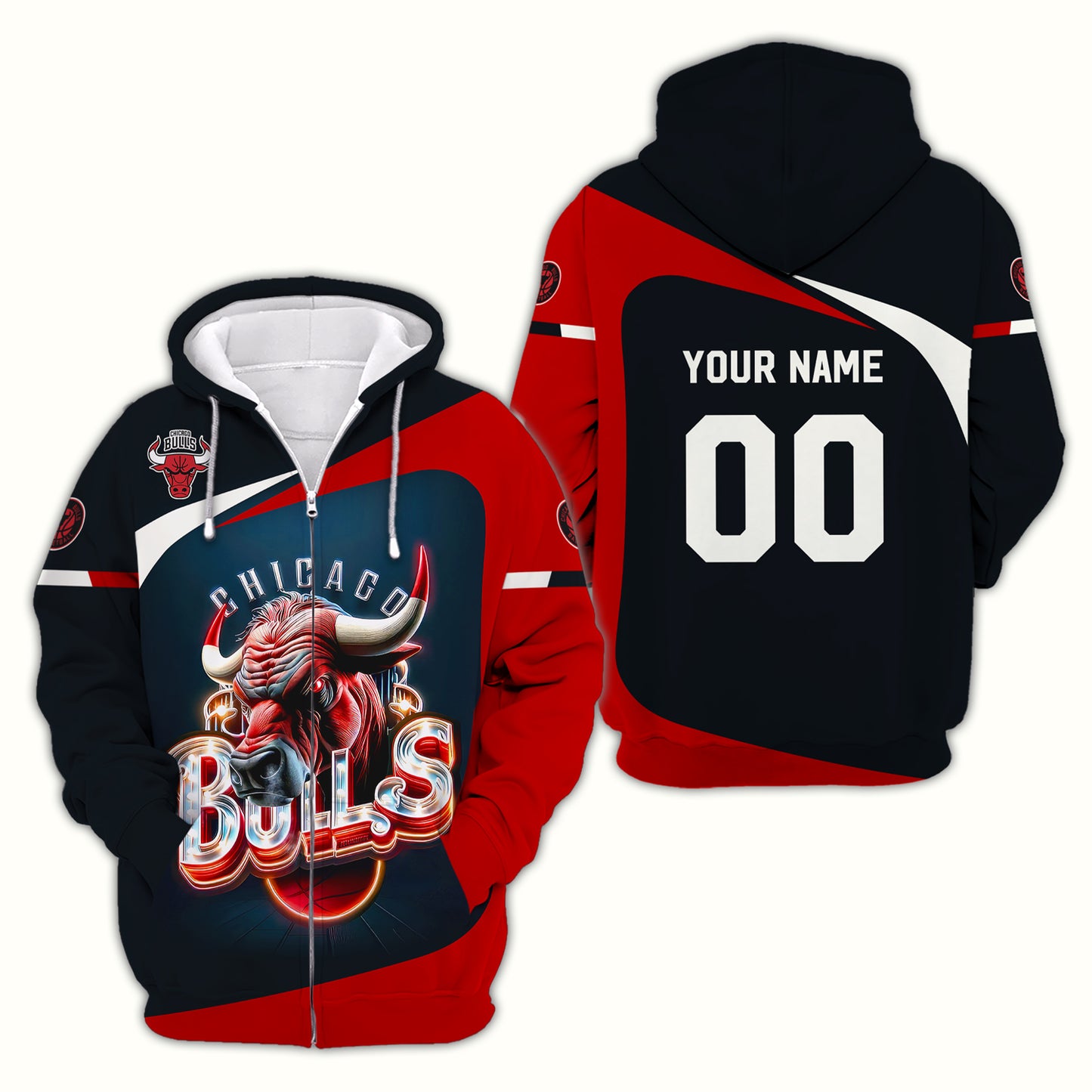 Camisetas personalizadas de la NBA Camiseta 3D para amantes de los Chicago Bulls Regalo para jugadores de baloncesto