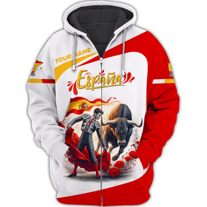 Personalized Spain Pride Shirt - Bullfighting Espana Custom Gift for Enthusiasts