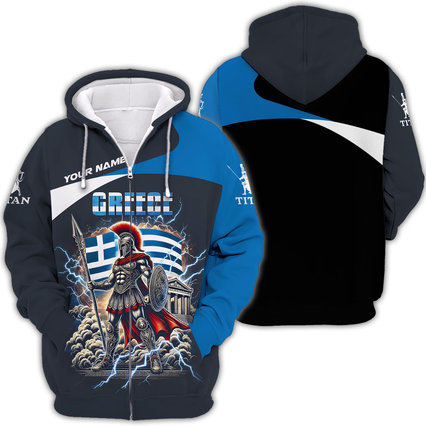 3D Full Print Knight Of Greece Shirt Personalized Name Gift For Greece Lovers