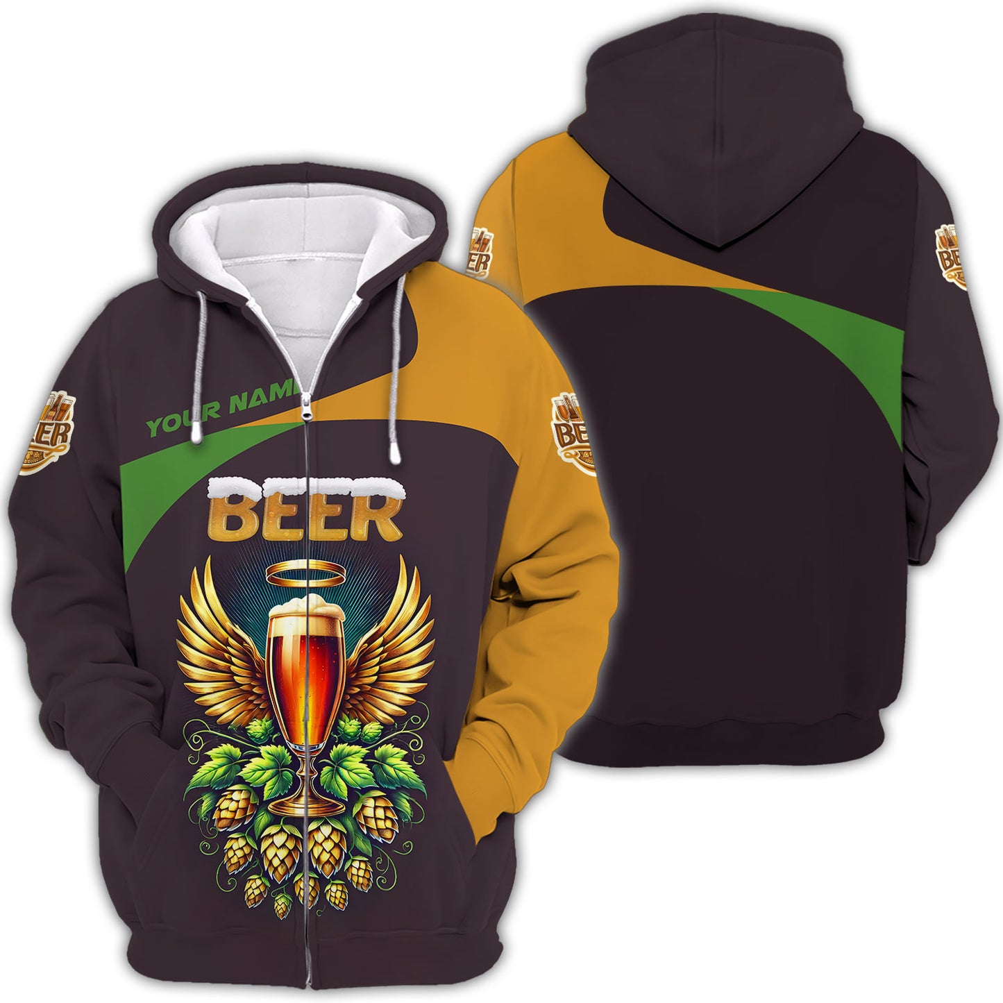 Camiseta personalizada con nombre y vaso de cerveza, regalo personalizado para amantes de la cerveza