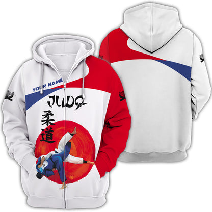 Camiseta de judo con impresión 3D completa, regalo personalizado con nombre para amantes del judo